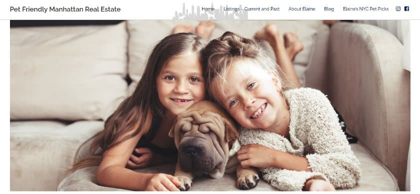 Pet Friendly Manhattan Real Estate website