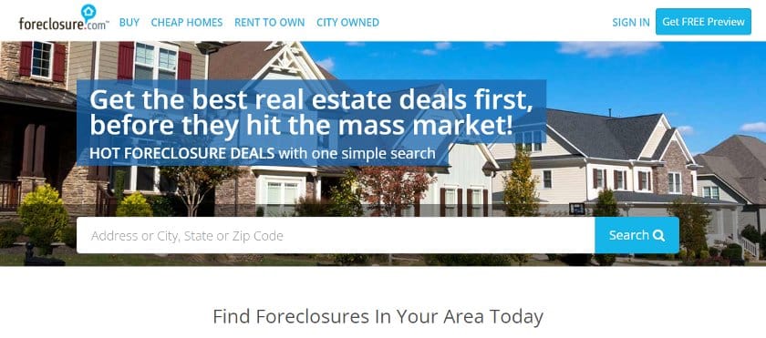 foreclosure Real Estate website