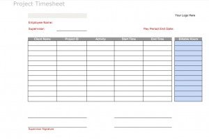 Volunteer Time Tracking Template from fitsmallbusiness.com