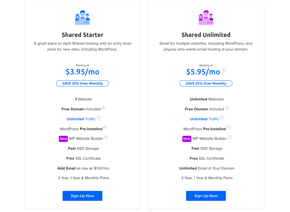 Dreamhost Pricing - Annual Billing
