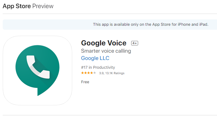 应用商店中的Google语音应用