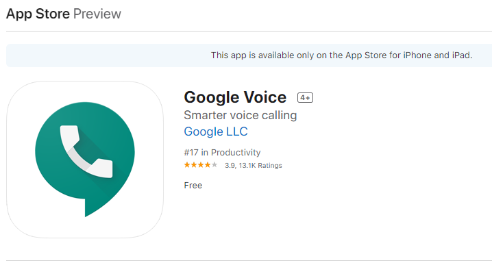 google voice number