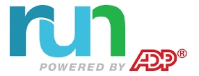 ADP Run logo that links to the ADP Run homepage in a new tab.