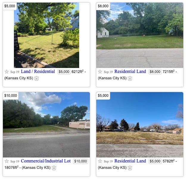 Craigslist off-market property listings.
