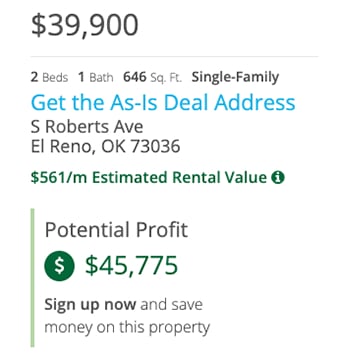 Foreclosure.com estimated rental value of a property.