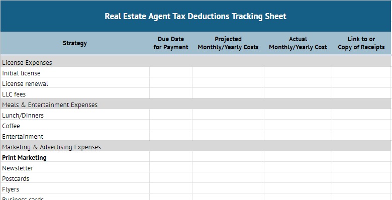 18 Real Estate Agent Tax Deductions Money saving Tips