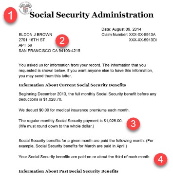 Verify Income Using a Social Security Benefits Statement