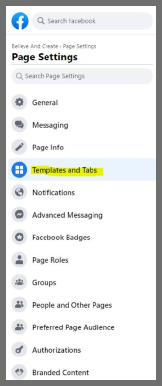 Facebook templates and tabs