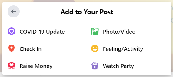 Facebook post features