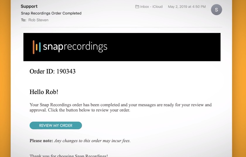 Snap Recordings Deliver Your Voice Message