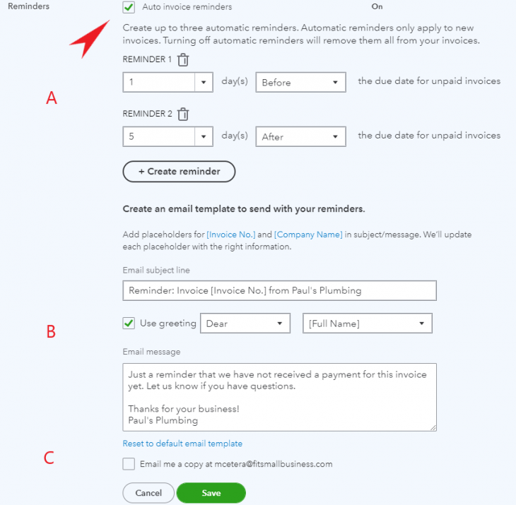 How to Set Up Messages in QuickBooks Online