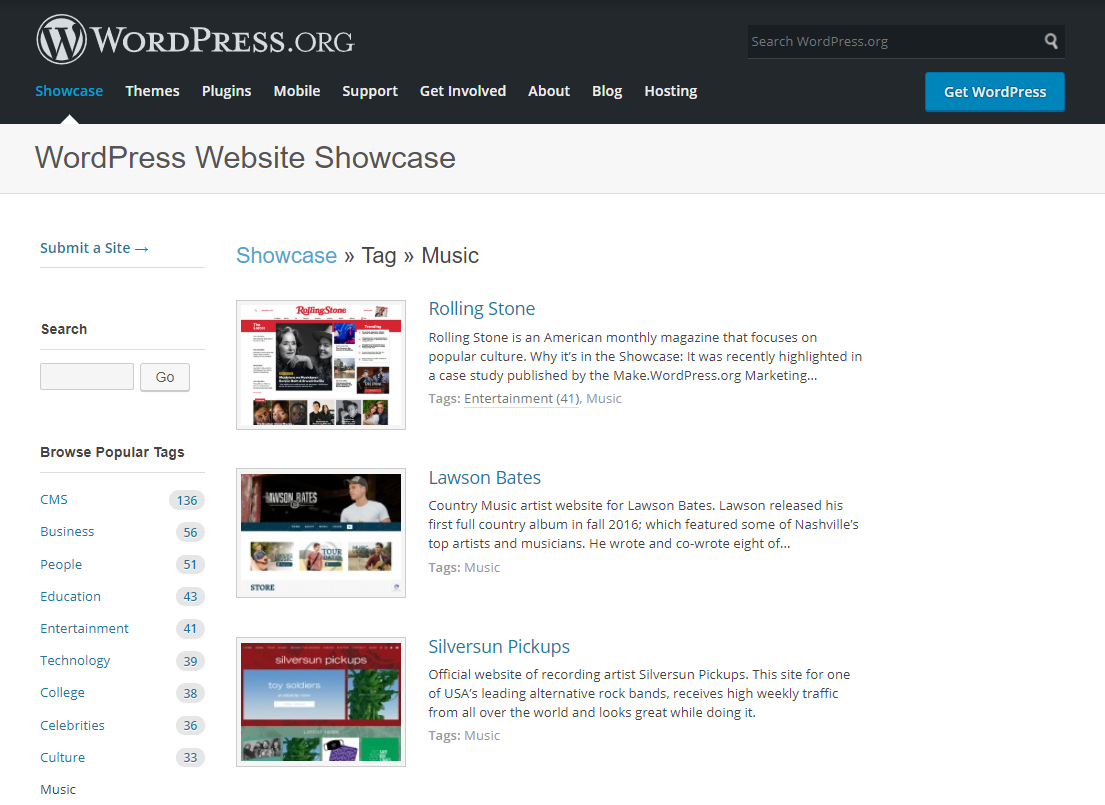 Examples of top music blogs and websites