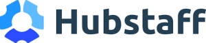 Hubstaff logo that links to the Hubstaff homepage in a new tab.