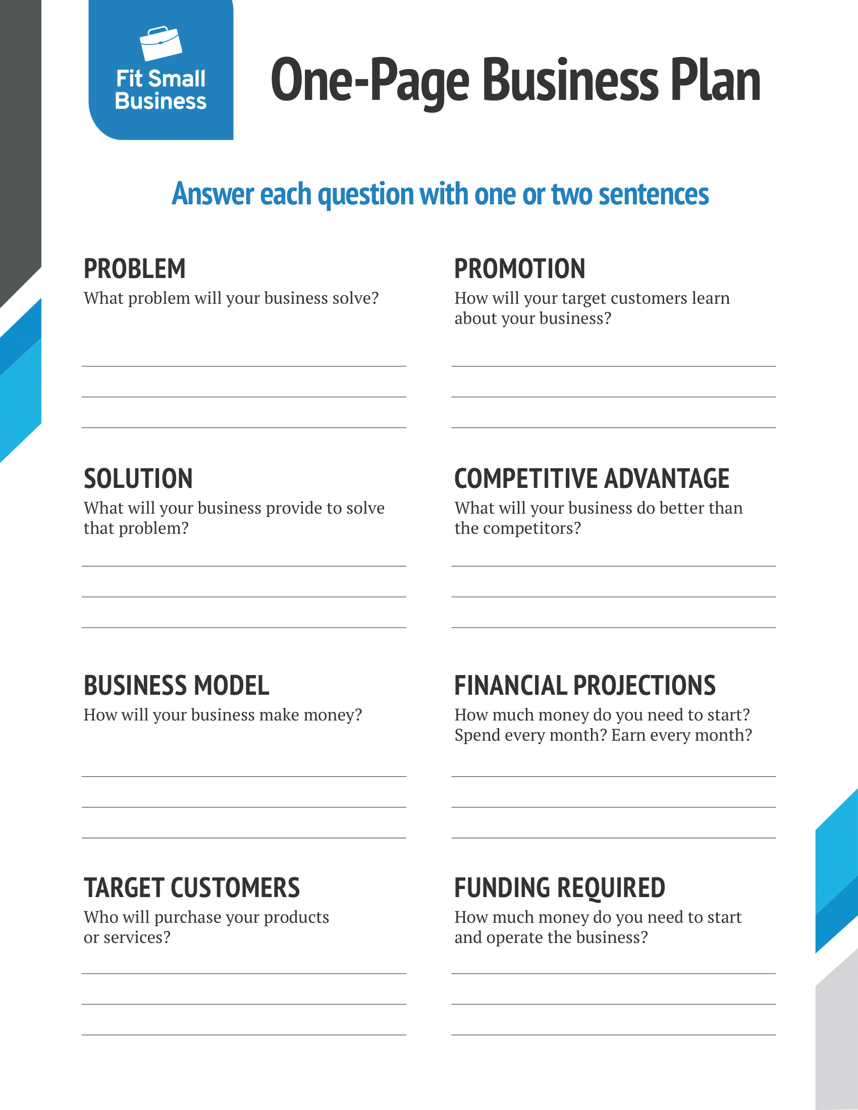 One-Page Business Plan: The Step-By-Step Guide