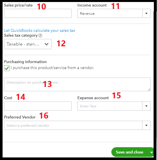 How to Set Up the Products and Services List in QuickBooks Online