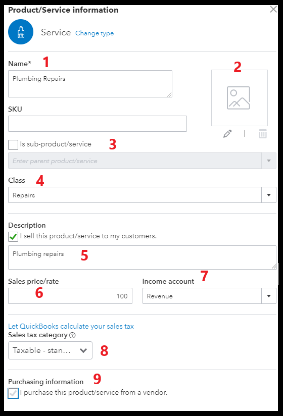 How to Set Up the Products and Services List in QuickBooks Online