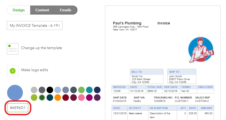 How to customize invoices in quickbooks online