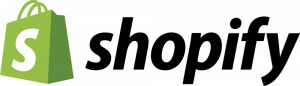Shopify logo that links to the Shopify homepage in a new tab