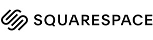 Squarespace logo that links to the Squarespace homepage in a new tab.