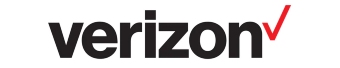 Verizon logo that links to the Verizon in a new tab.