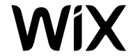 Wix logo that links to the Wix homepage in a new tab.