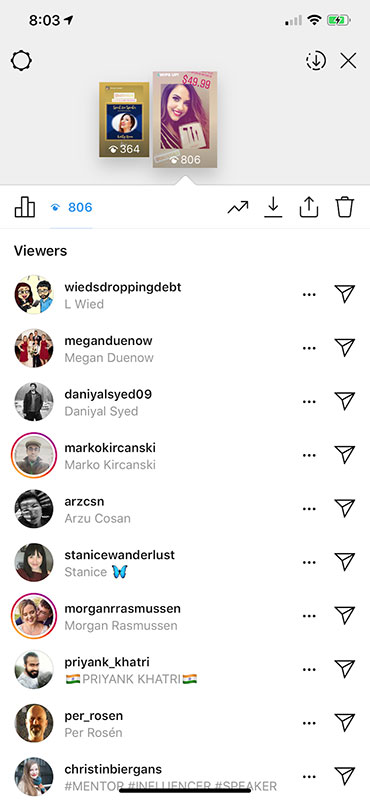 Instagram viewers by Storiy