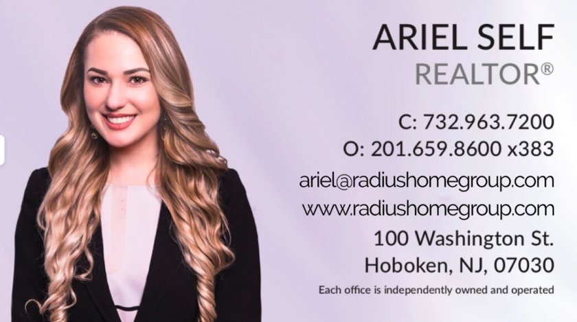Realtor business card example with headshot.