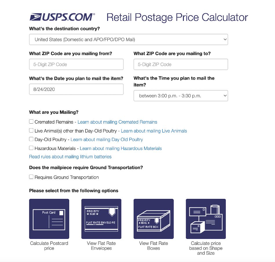 Does Usps Charge By Weight Or Size