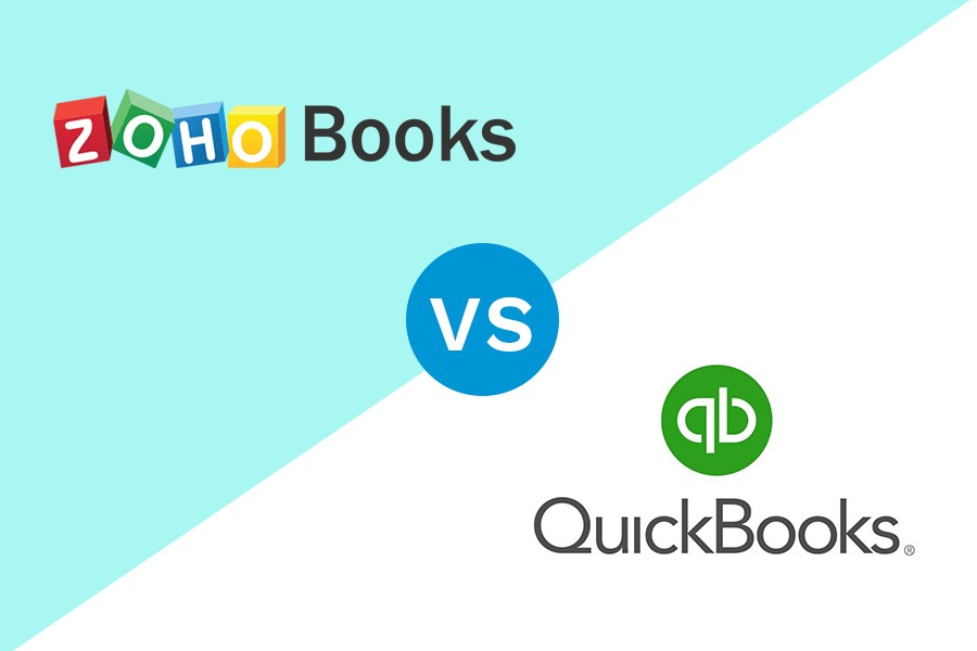 Zoho Books and Quickbooks Online Logo