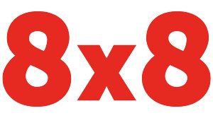 8×8 logo that links to the 8x8 homepage in a new tab.