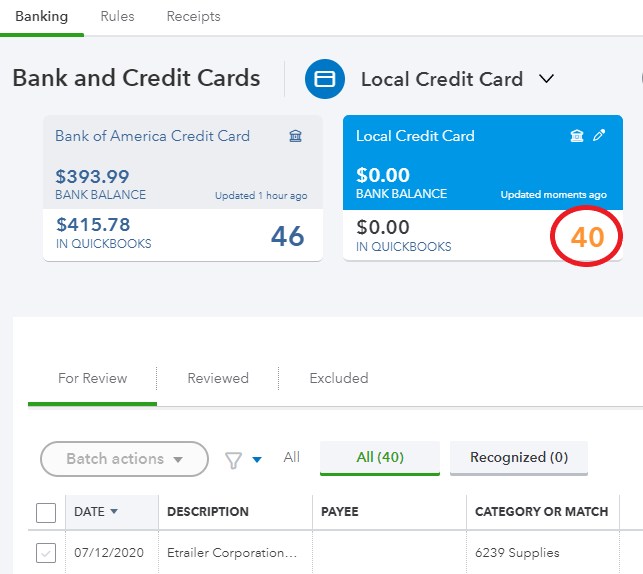 import transactions quickbooks online credit card