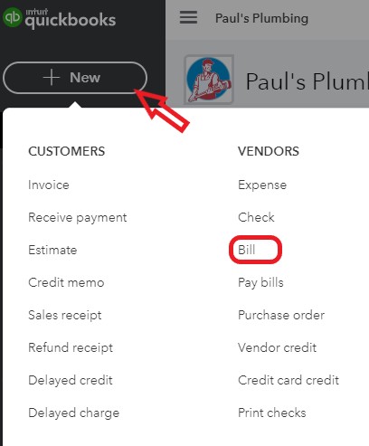 How To Enter Bills In QuickBooks Online