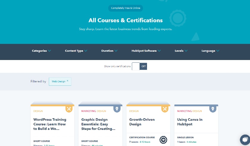 HubSpot Academy Courses and Certifications