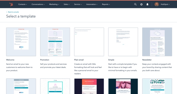 Gallery of Hubspot's beautiful email templates.