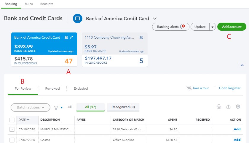 how far back can quickbooks import credit card transactions