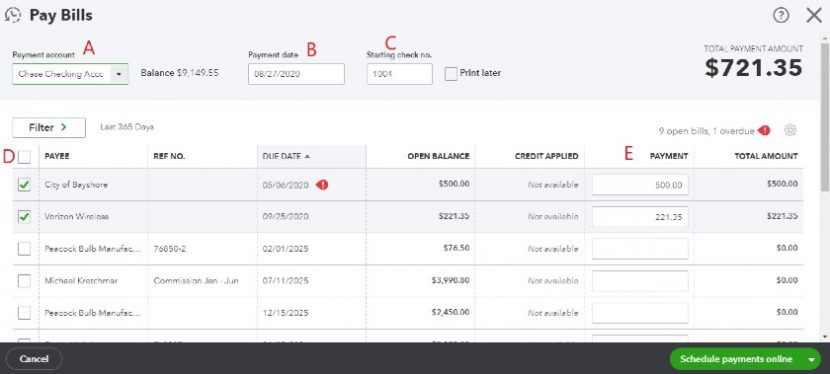 How To Pay A Bill In Quickbooks Online