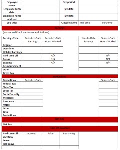 Free Pay Stub Template Tips Laws On What To Include