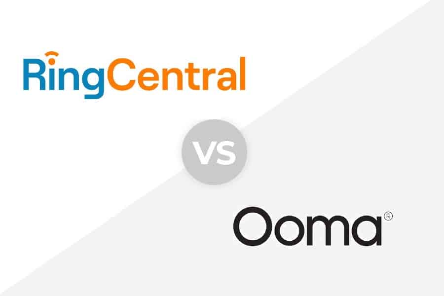 RingCentral vs Ooma logo in comprison.