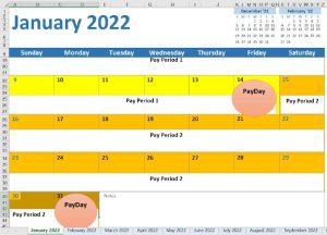 Thumbnail showing 2020 semi-monthly calendar