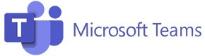 Microsoft Teams logo that links to the Microsoft Teams homepage in a new tab