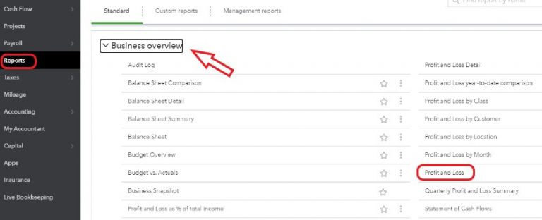 report quickbooks online settings report quickbooks online settings