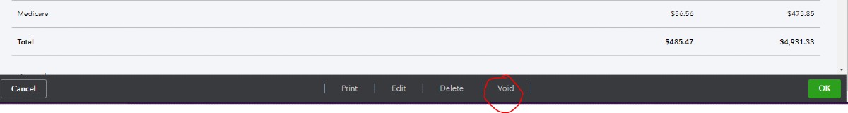 Voiding check using reports on QuickBooks.