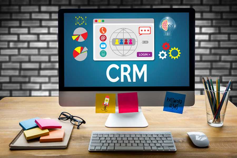 CRM management analysis service concept.