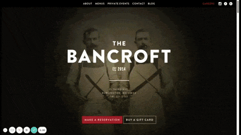 Restaurant one page website by Bancroft
