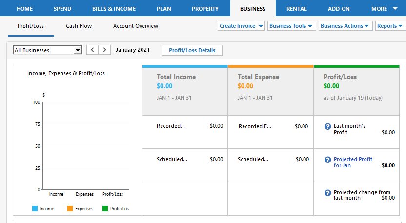 quicken 2017 home and business create invoice