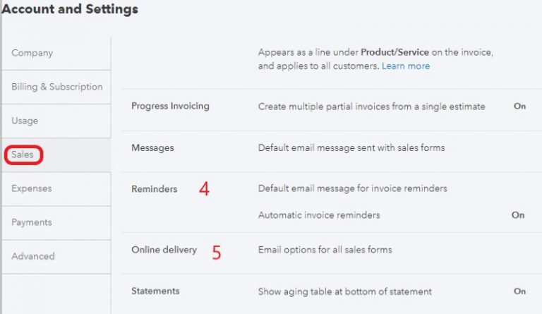 How to Set Up Sales Form Content in QuickBooks Online
