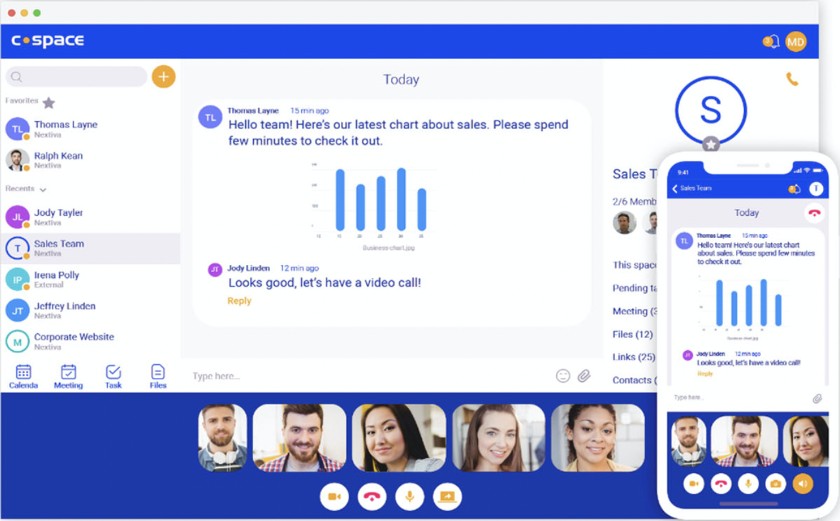 Host video conferences with Nextiva Cospace platform