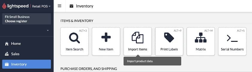 lightspeed inventory management