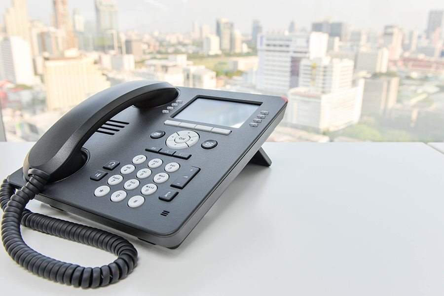 Black IP Phone for business communication.