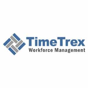 TimeTrex logo that links to the TimeTrex homepage in a new tab.